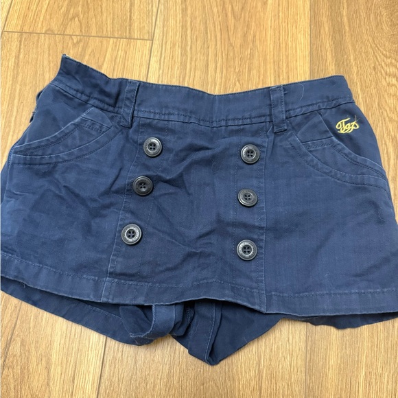 Fay Navy Blue High Waist Women's Shorts - Picture 1 of 3